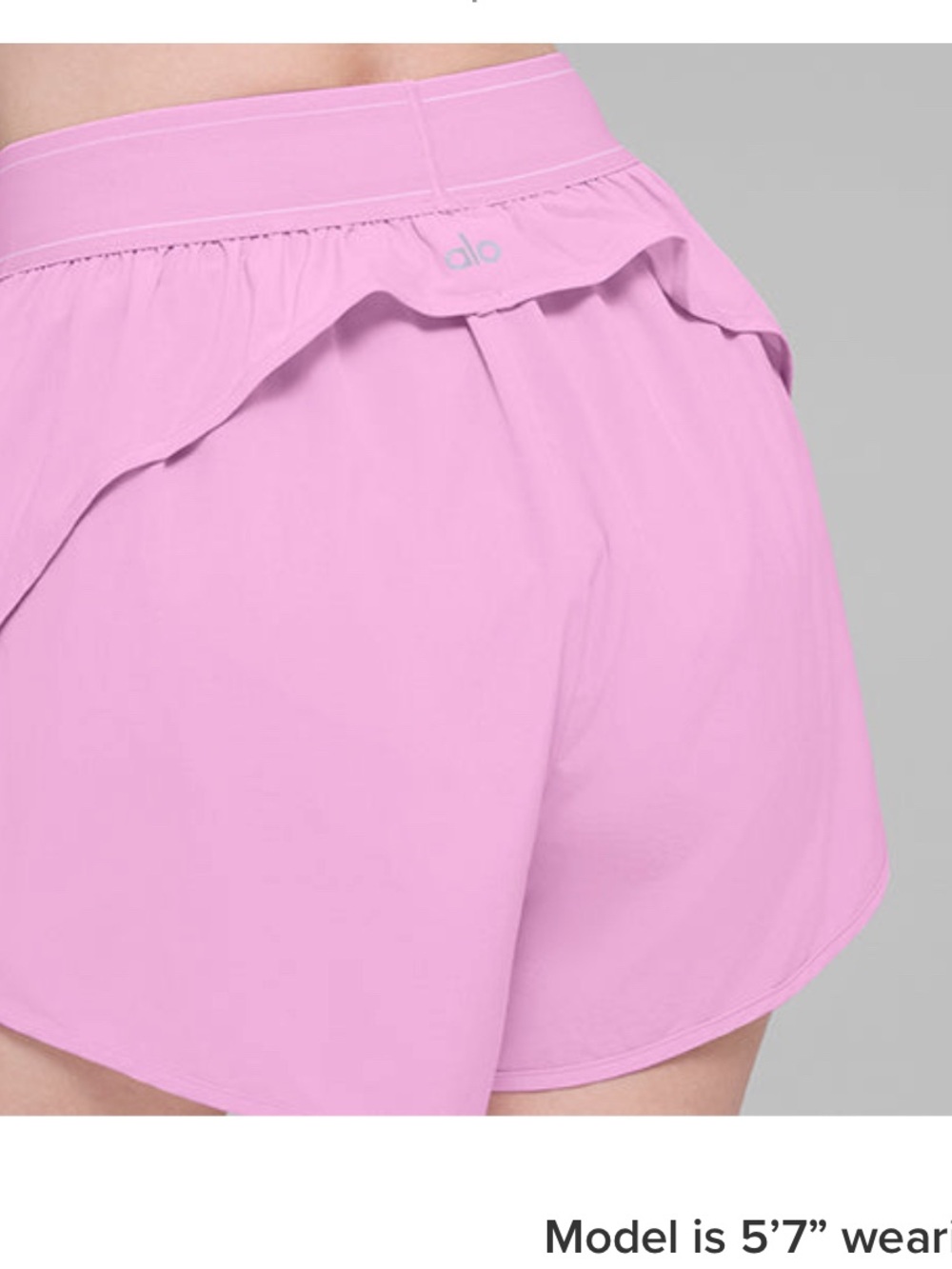 ALO Yoga Pink Ruffle Hem Athletic Skort